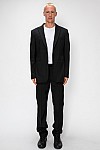 ACE CLUB Monogram Suede Detail Blazer – Black