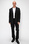 ACE CLUB Monogram Suede Detail Blazer – Black