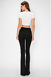 ACE CLUB E.V.E. Black Pearl & Rhinestone Slit Flare Pants