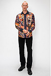 ACE CLUB Tiger & Lion Rhinestone Long Sleeve Shirt
