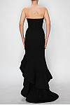 ACE CLUB E.V.E. Black Contrast Petal Bust Ruffle Maxi Dress