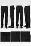 ACE CLUB Monogram Suede Detail Tailored Pants – Black