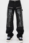 ACE CLUB Logo Pattern Carpenter Pants – Black