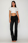 ACE CLUB E.V.E. Black Wash Butterfly Appliqué Flare Jeans