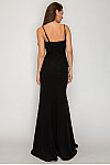 ACE CLUB E.V.E. Black Sculpted Bodice Ruffle Maxi Dress