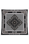 ACE CLUB Signature Geometric Velvet Decorative Pillow – Black & Silver